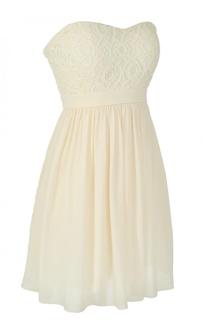 Making Memories Chiffon and Lace Designer Dress in Ivory